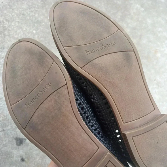 Franco Sarto Black Loafers with Perforated Design - Picture 6 of 6